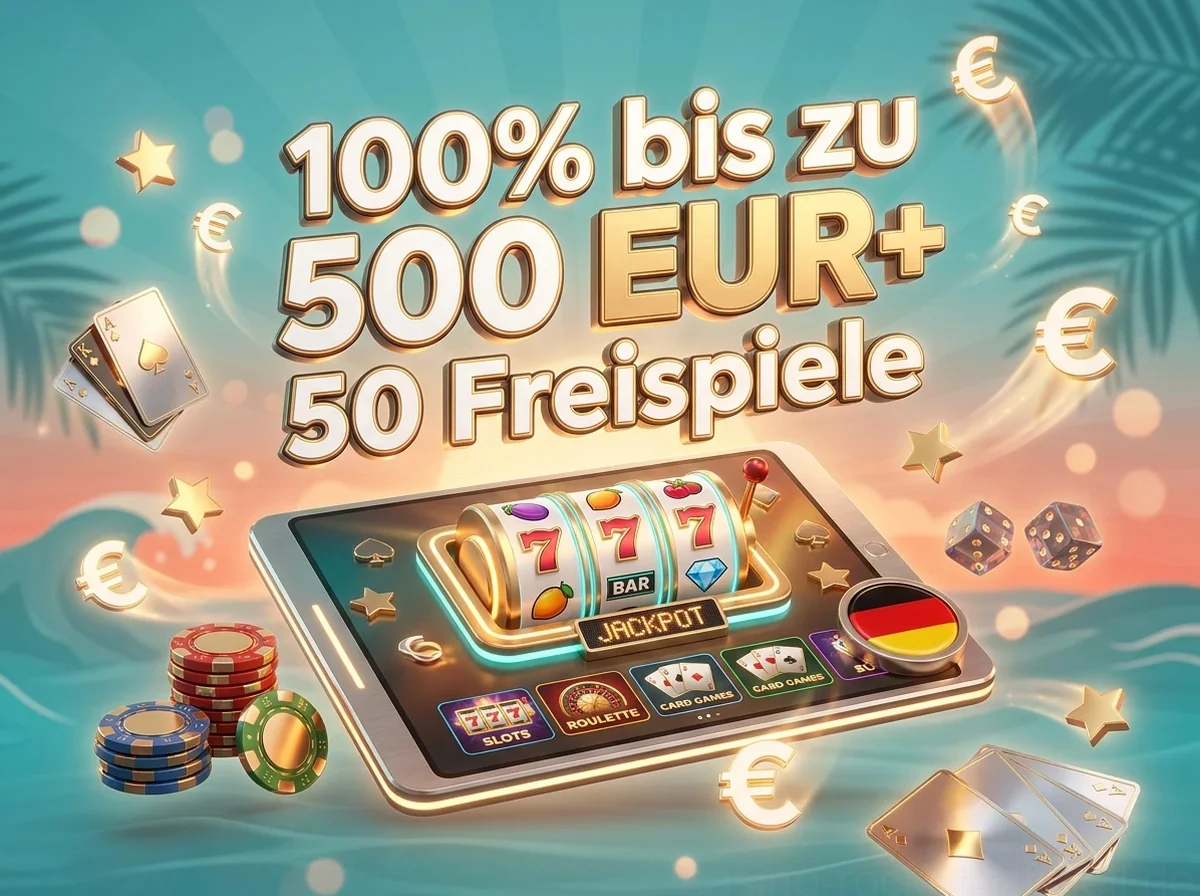100% bis zu 500 EUR+ 50 Freispiele